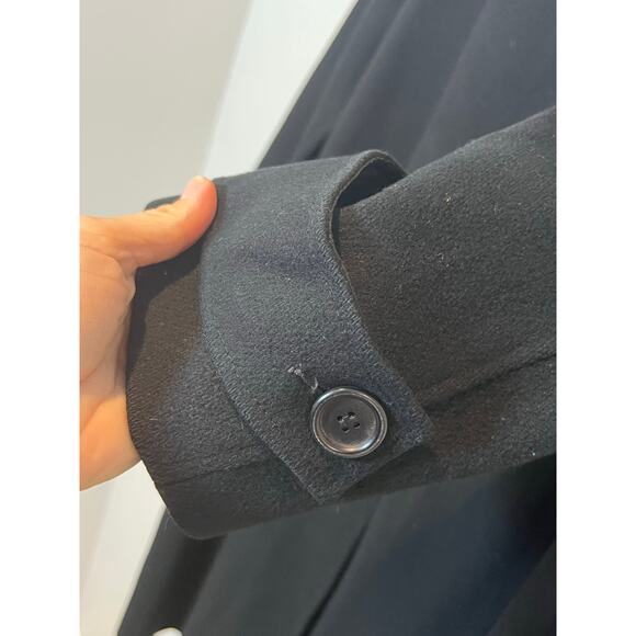 Vintage JG Hook 100% Wool Petite Womans Trench Overcoat Size L/XL - Picture 4 of 12